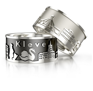 Stadtring Kleve Silber-hell Ringweite 60