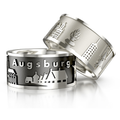 Stadtring Augsburg Silber-hell Ringweite 60