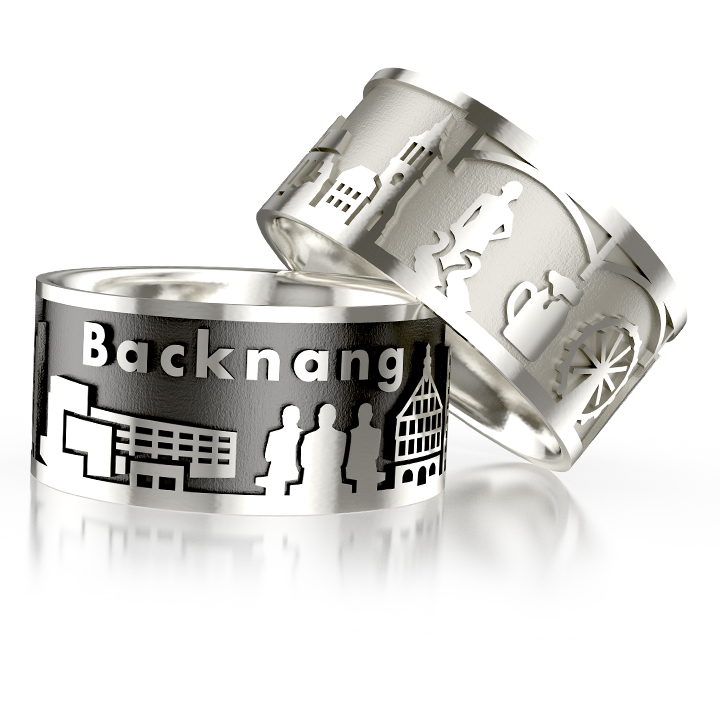 Stadtring Backnang Silber-hell Ringweite 60