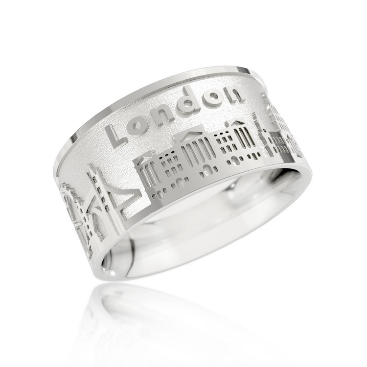 Stadtring London Silber hell Ringweite 60