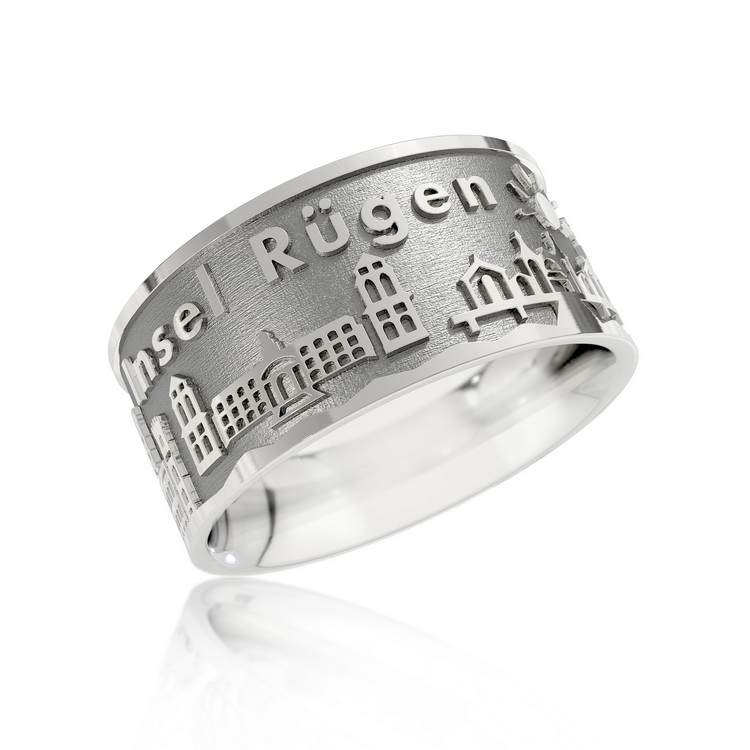 City ring Rügen-Binz silver-oxydised   Ring size 52