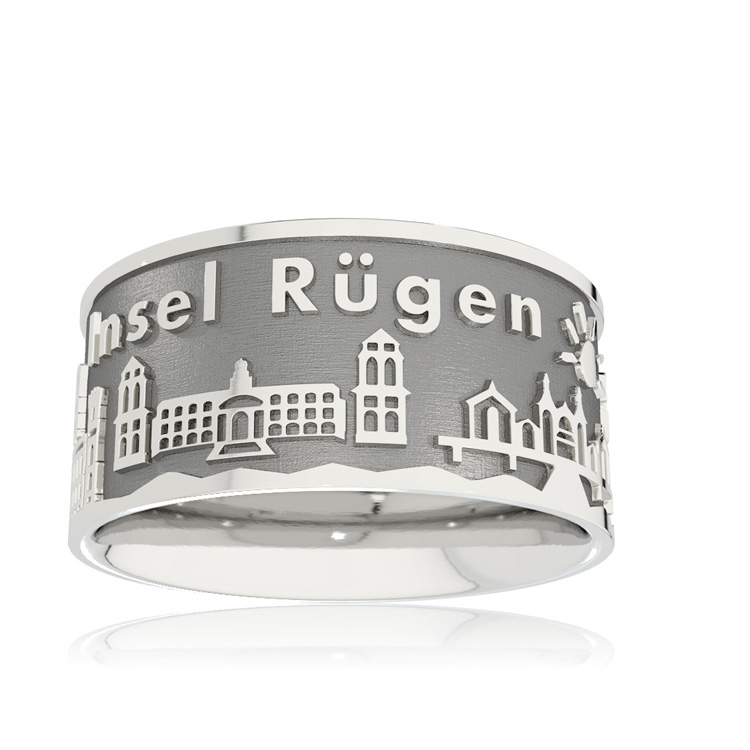 City ring Rügen-Binz silver-oxydised   Ring size 52