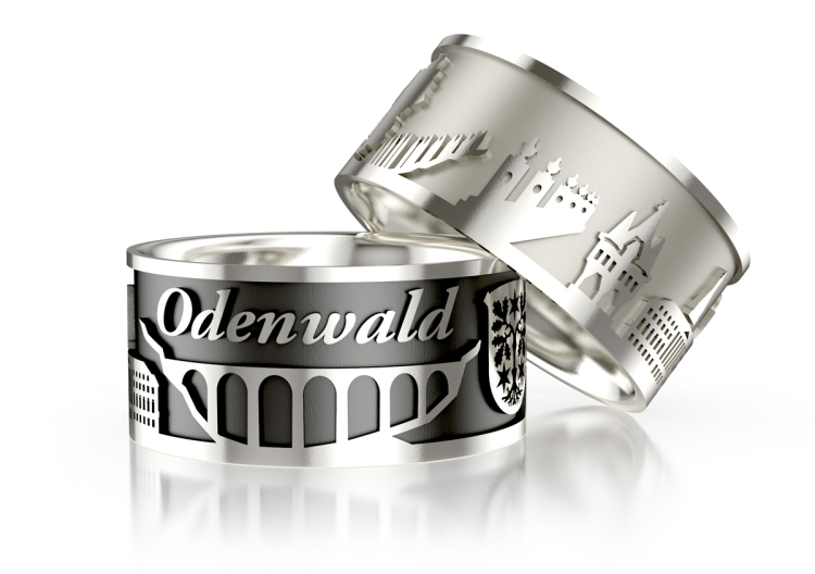 City ring Odenwald silver-gold plated   