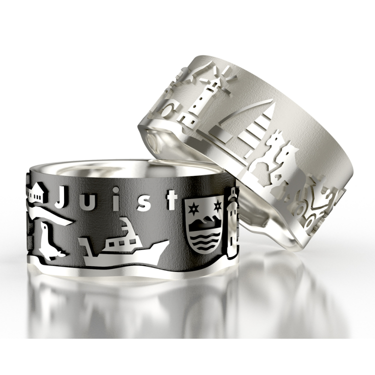 Island ring Juist silver-light Ring size UNI