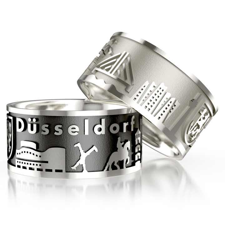 City ring Dusseldorf silver-light Ring size UNI