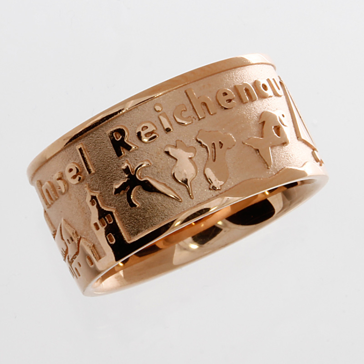 Island ring Reichenau silver-gold plated Ring size UNI