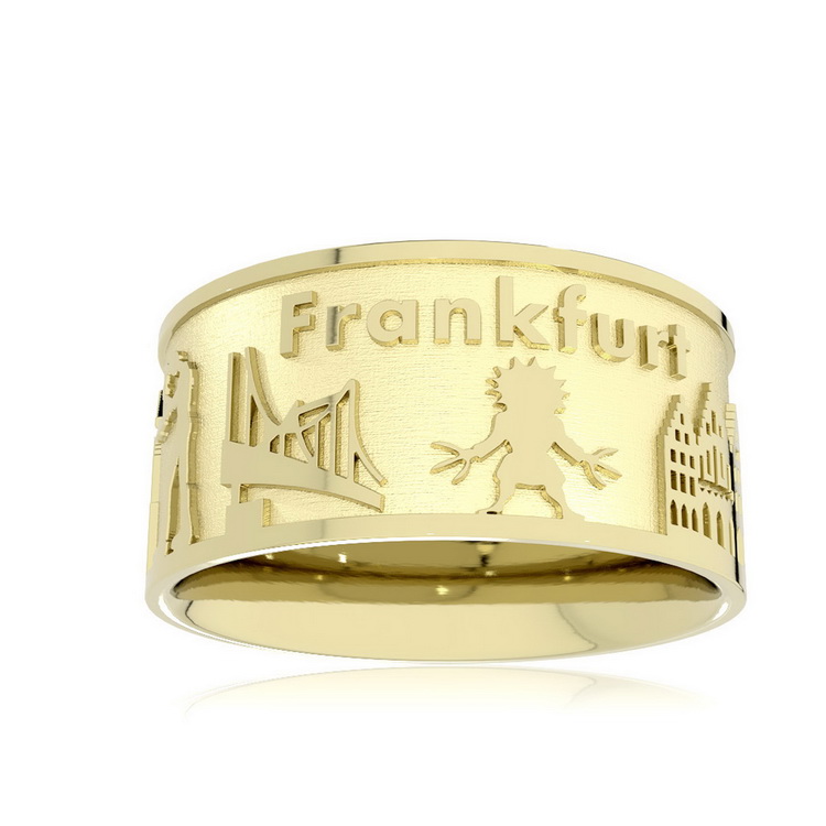 City ring Frankfurt am Main 585 yellow gold Ring size UNI