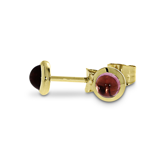 Ohrstecker Gold 585  Turmalin pink 4 mm cab