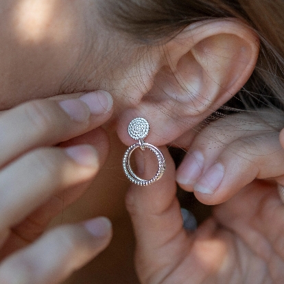 Button earrings